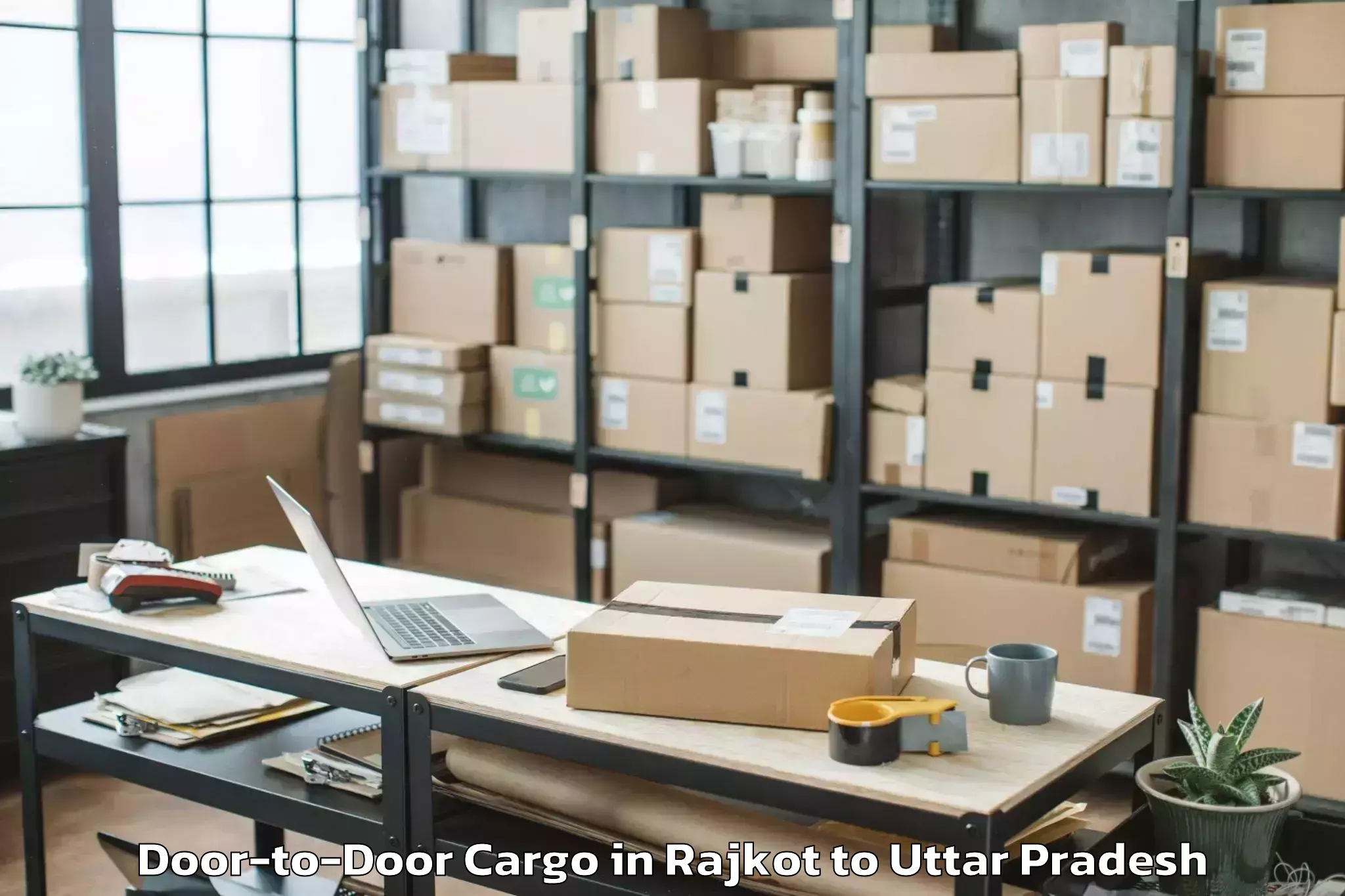 Reliable Rajkot to Gardens Galleria Lucknow Door To Door Cargo